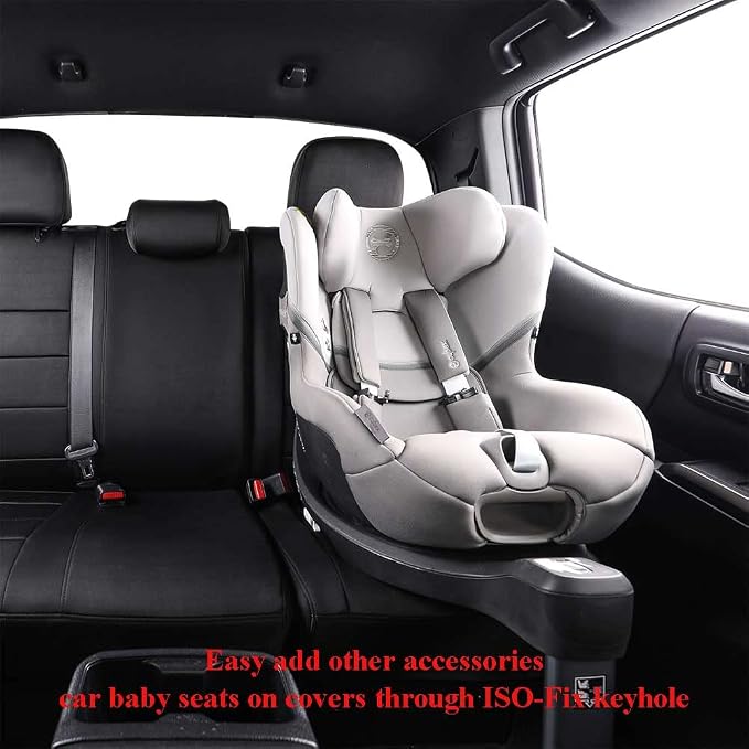 EKR Car Seat Covers for Subaru Forester 2014-2018(Only Base),Full Set | Custom Fit for Subaru Forester 2014-2018 Base Only,Airbag Compatible,Easy Clean,Neoprene(Black) - Image 4