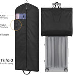MISSLO 65" Long Garment Bags for Travel Dress Bags for Hanging Clothes Waterproof Wedding Dress Cover Traveling Clothing Protectors for Closet Storage 3-Pack for Gowns, Tuxedos, Coats, Black - Image 7