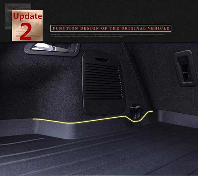 All Weather Rear Cargo Liner Trunk Mats for 2013-2019 Ford Escape Carpet | Fits:Lincoln MKC 2015-2019,3D laser precision fit trunk tray, waterproof Odorless non-slip trunk carpet for SUV and cars - Image 7