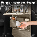 XDV Car Seat Organizers,Multi-functional Back Seat Protectors, Storage Pouches, and Tray Holders (for Cars, Kids, Seat Back and Rear Seats) (Woven Beige, 2 Pcs) - Image 7