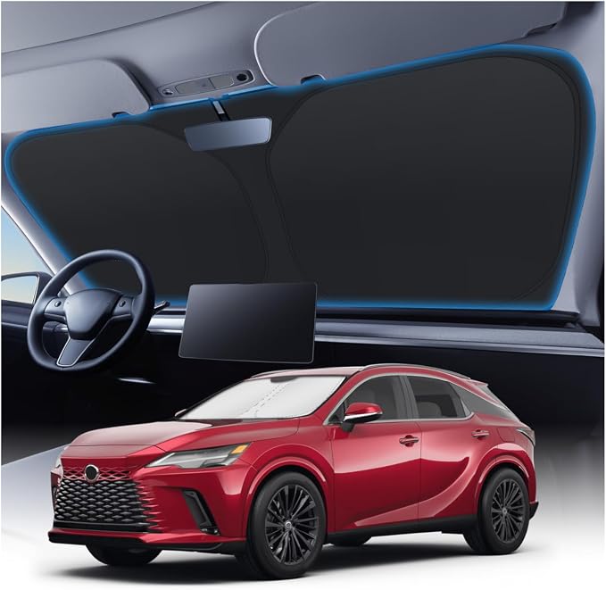 KUST Windshield Sun Shade for 2023-2025 2026 Lexus RX 350 Accessories Window Sunshade Sun Visor Protector Foldable Blocks UV Rays Keep Your Car Cooler by KUST