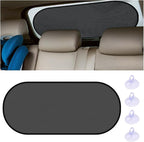 19.69 x 39.37 Inch Car Window Sunshade, Rear | mesh fabric, metal support frame, suction-cup mounting, twist-fold storage, UV and heat blocking - Image 7