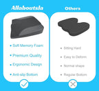 Allaboutsla Car Seat Cushion, Car Seat Cushions for Long Driving | Comfortable Memory Foam Driver Seat Cushion, Automotive Seat Cushions, Butt Pillow for Car,Truck, Office Chair, Black - Image 8