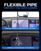 2025 Windshield Sun Shade Frame with Thickened Fast Cooling, Emergency Window Breaker, 99% UV Blocking Protects Car from Sun and Heat Damage, Adjustable Bendable Design for SUV/Sedan/(59" L x 34" W) - Image 7