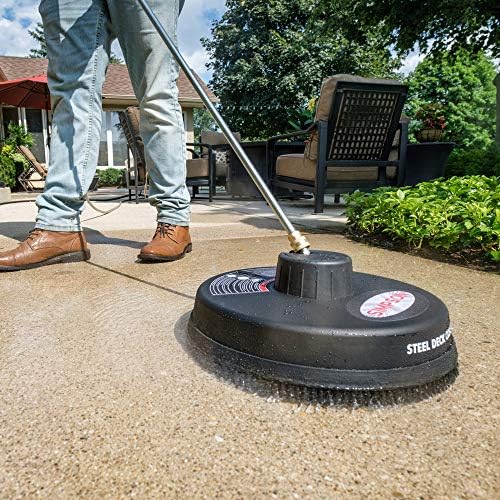 Simpson Cleaning 80165 Universal 15" Steel Pressure Washer Surface Cleaner for Cold Water Machines, 1/4" Quick Connection, Recommended Min 2200 PSI up to Max of 3700 PSI, Black - Image 6
