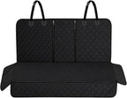 Car Back Seat Cover, Waterproof Non-Slip Pet Rear Seat Protector with Side Flaps, Scratchproof Oxford Cloth Pet Bench Backseat Cover for Most Vehicles, Car Accessories (Black) by Unknown
