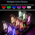 1 Pack Car LED Lights Interior, USB Light for Car Decor & Bedroom, Touch Dimmable Ambient Lighting, Mini Glass Bottle Night Light for Camping Gifts-Yellow - Image 3