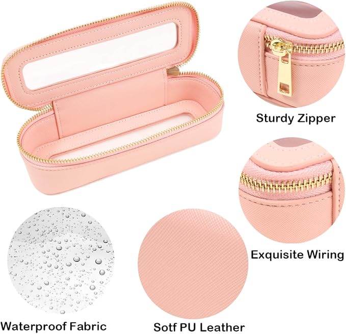 Travel Clear Makeup Bag Set, TSA Approved Cosmetic Bag Case with Zipper Portable Makeup Pouch Toiletry Bag Traveling Cosmetic Organizer Storage Bag Car Organizer Car Essentials - Image 5