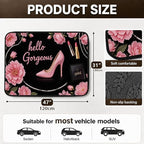 Car Trunk Mat for SUV, 31"x47" Hello Gorgeous Pink Cargo Liner Protector | All Weather Universal Cargo Liners for Dogs, Car Accessory for SUVs/Sedan/Wagons, Durable Non-Slip Washable Rear Cargo Mat - Image 2