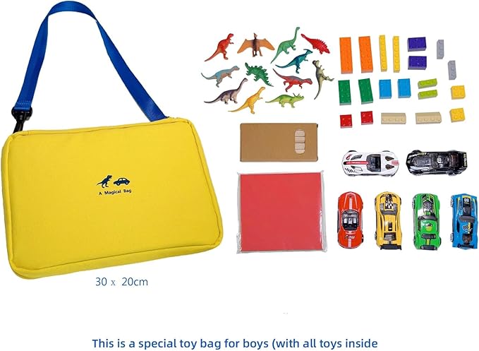 Portable Busy Travel Toys for boys, Quiet Car Airplane Trip Toddler Toy | On-the-Go Play Set,Toy Storage Bag , Essentials & Activities for Long Travel Camping, Gift for Kids Ages 3-5 & 4-8 Years Old - Image 2