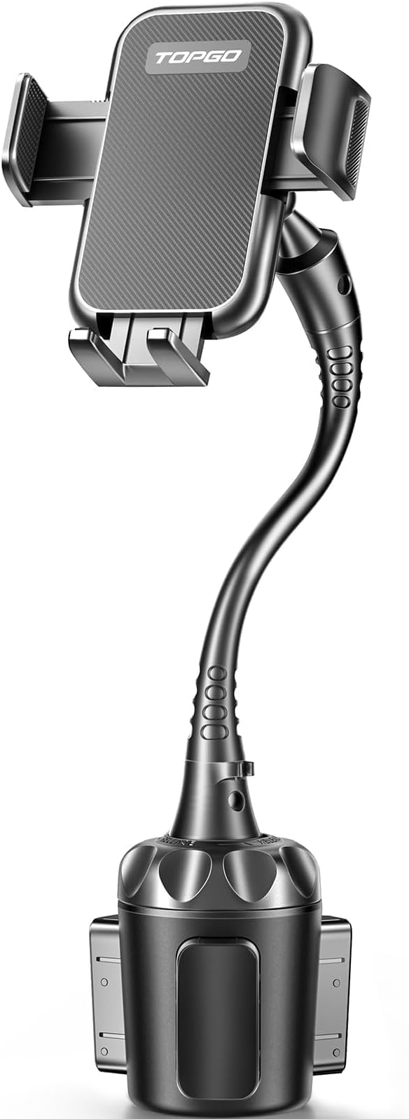 [Upgraded] Cup Holder Phone Holder for Car, Phone Mount Universal Adjustable Gooseneck Cup Holder Cradle Car Mount for Cell Phone iPhone 14,Samsung,LG (Black) | Upgraded Ultra-Sturdy & Non-Shaking, Adjustable Long Gooseneck, Cell Phone Automobile Cradles by TOPGO