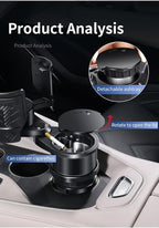Multi-Functional 3 in 1 Car Cup Holder Expander with Detachable Cup Holder Ashtray, Adjustable Car Cup Holder Adapter, Expandable Cup Holder Insert Fits 18‑40oz Large Tumblers and Water Bottles - Image 5