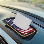 Biyejit American Flag Car Tissue Holder, Visor Napkins Box Holder, Tissue Dispenser for Decoration, Suitable for Most Cars - Image 5