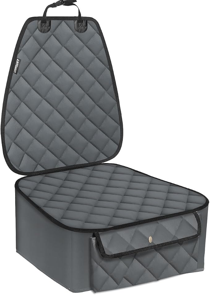 URPOWER Car Seat Protector, Waterproof Seat Cover for Dog & Child Car Seat | 600D Oxford, Elastic Skirt, Scratch Resistant, Non-Slip, Storage Pocket, Easy Install，Fits Cars, Trucks & SUVs by URPOWER