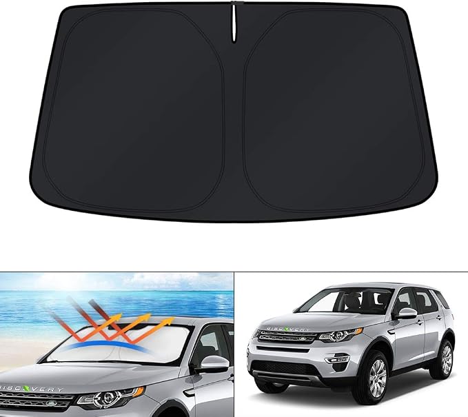 KUST Windshield Sun Shade for Land Rover Discovery Sport 2014-2019 Accessories Custom Fit Sunshade Foldable Window Sun Visor Protector Blocks UV Rays Keep Your Car Cooler by KUST