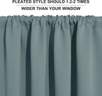 RYB HOME Blackout French Door Window Curtain Coverings, Rod Pocket | Thermal Insulated,Privacy Protection,Non See Through,Drapes for Small Window Bathroom Kitchen,W29 x L45,Dusty Blue,2 Panels - Image 7