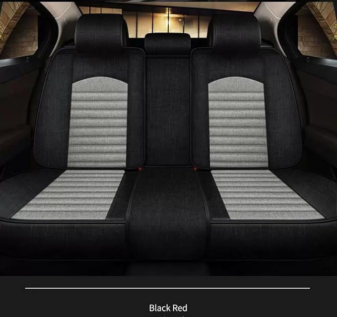 Custom Car Seat Covers Fit for Wrangler JL JK Rubicon Sahara Grand Cherokee L Cherokee Compass Renegade Gladiator Wagoneer Liberty Commander Grand Cherokee SRT (Black Gray (Linen)) - Image 3