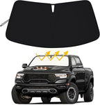 Premium Windshield Sun Shade for 2019-2025 2026 Dodge RAM 1500, Reflective 310T Material Front Window Sun Visor Blocks UV Rays Foldable Sunshade by PIMCAR