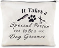 Sisadodo Dog Groomer Christmas Brithday Gifts for Women Men Dog Hairdresser Storage Bags for Dogs Groomers Canvas Cosmetic Makeup Bag Pouch Hair Stylist Travel Toiletry Bag with Zipper by Sisadodo