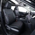 Faux Leather Seat Covers for 2022-2026 Toyota Corolla Cross,Non-Hybrid | Full Set Suv Seat Cushion for Corolla Cross L/XLE/LE,Luxury Waterproof Car Seat Protector,Factory Look,Black-Diamond by Coverdream