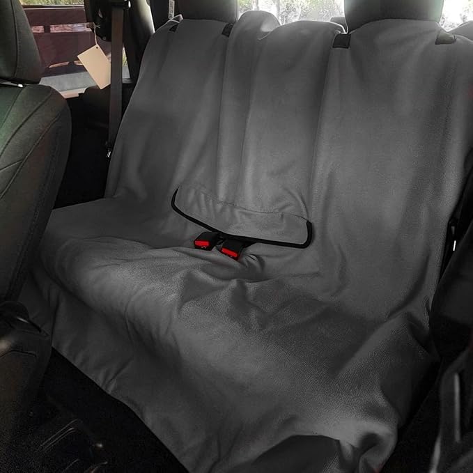 Car Towel Seat Cover, Waterproof Non-Slip Back Seat Protector for Post Gym Workout Beach Hiking, Sweatproof Washable Bucket Seat Protective Cover for Car SUV Truck Sedan (Gray) - Image 6