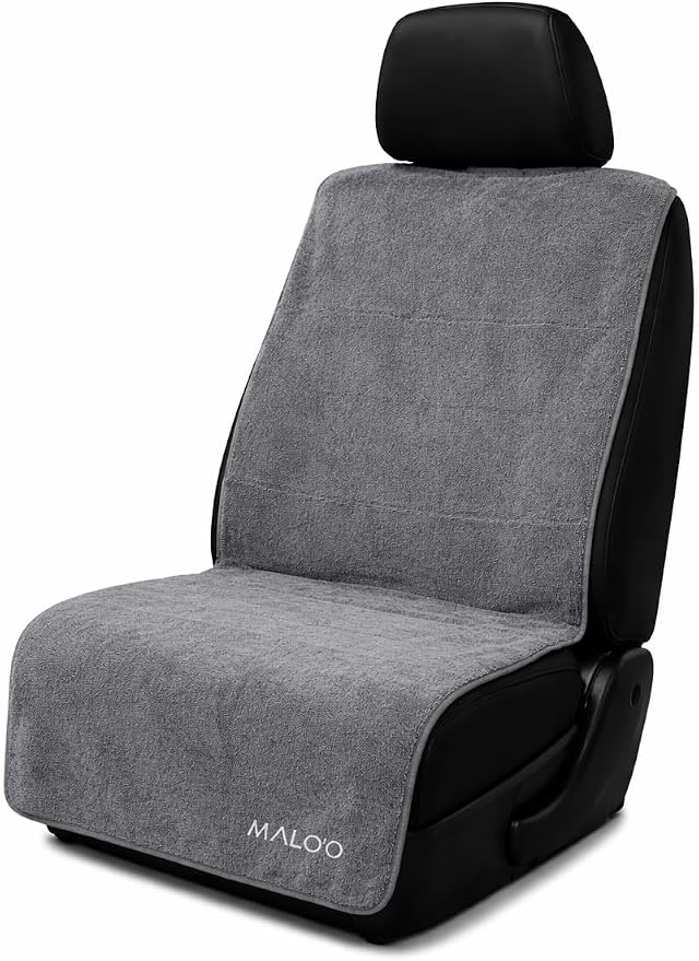 Malo’o SeatGuard Seat Cover – Premium Terry Cloth w/Nylon Backing – Universal Car Seat Protector for Beach, Gym, Surf, Pets & Travel – Quick Dry, Machine Washable by Maloo