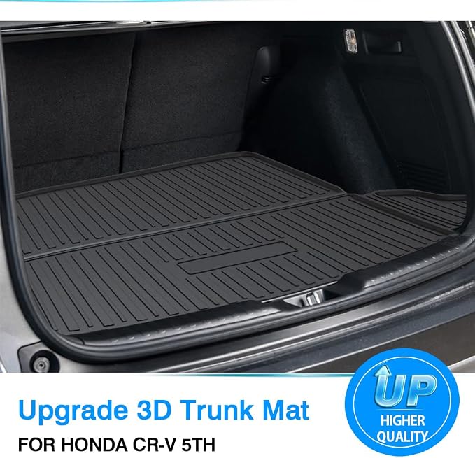 Powerty Trunk Mat for Honda CR-V 2017-2022 Gas Model Only, All Weather TPE Cargo Mat Liner for CR-V Lower Position Cargo Deck - Image 3