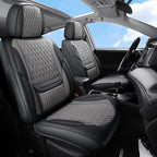 Front Seat Covers Custom Fit For Toyota Corolla 2001-2026, Black&Gray | Lumbar Support, Luxury Faux Leather, Breathable, Anti-Slip, Airbag Compatible, Waterproof, Car Seat Protectors, 1 Row 2 Seats by Unknown