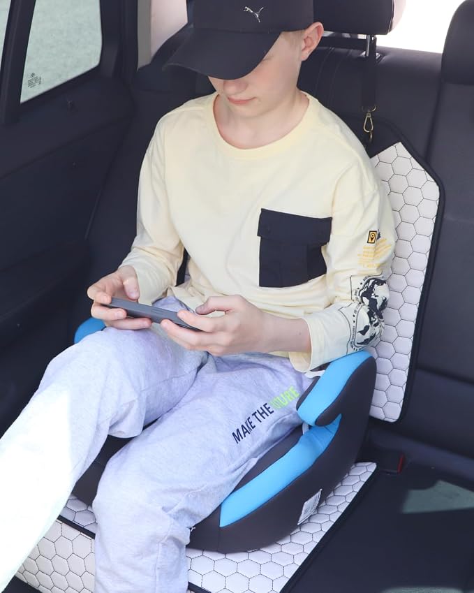 Set Seat Back Organizer & Car Seat Protector Hexy Waterproof & Non-Slip Protector for Child Car Cushion for Leather and Fabric Seats (White 2 pcs) - Image 8