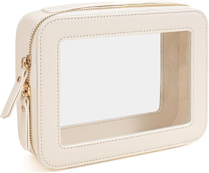 Clear American Mahjong Tile Bag, Travel Makeup Bag Cosmetic Organizer Case Waterproof Skincare Toiletry Bag with Zipper Portable Make Up Pouch Compact Car Organizer Bag for Essentials by FFpaw