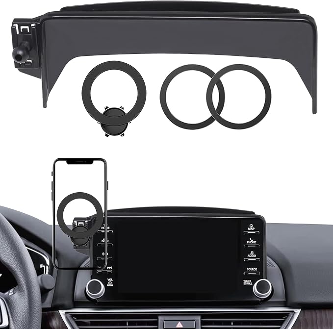 Magnetic Phone Holder for Honda Accord 2018 2019 2020 2021 2022 [10th Gen 8-Inch Touchscreen Only] for Magsafe Car Cell Phone Mount with Storage Box, Not Affect Vent by Hesanzol
