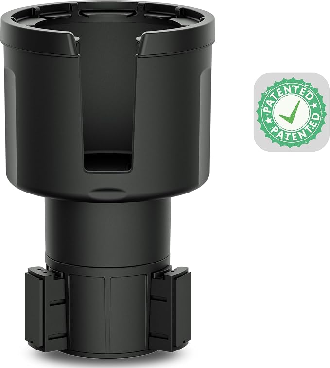 Car Cup Holder Expander Adapter for Large Water Bottles - [Patented & Upgraded] - Holds: Hydro-Flask, Yeti, Nalgene, Owala, 32-40oz - Adjustable Expandable Insert Extender - Universal - Image 7