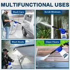 anngrowy Car Wash Foam Gun Soap Car Wash Foam Cannon for Garden Hose Foam Sprayer Car Wash Soap Foam Gun Hose Foam Cannon Blaster Hose Foam Cannon Gun Quick Connector to Any Garden Hose (Blue) - Image 6