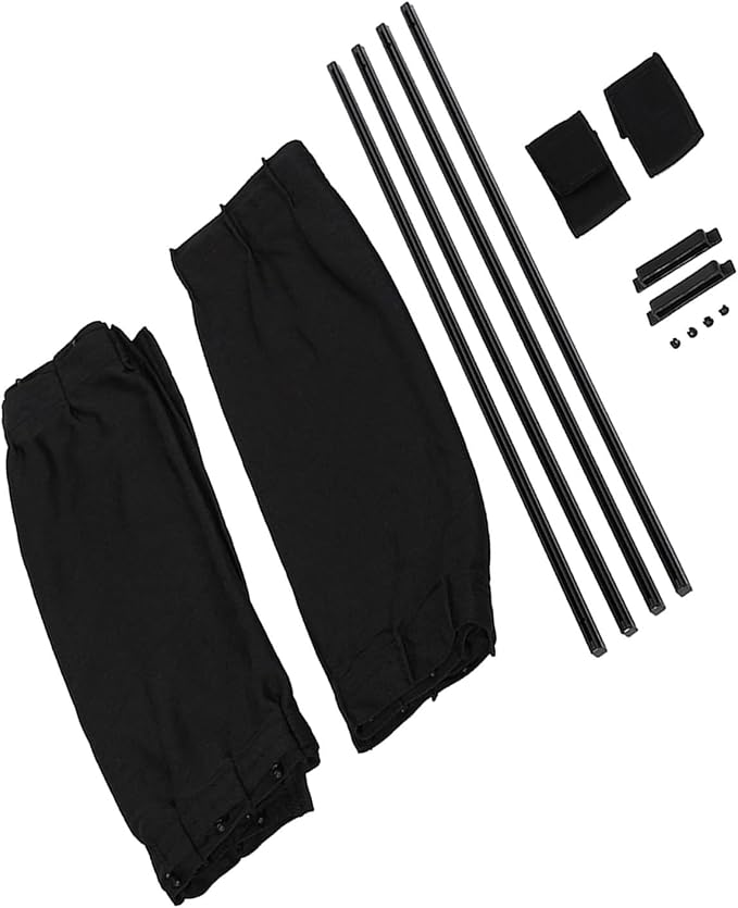 Ejoyous Car Curtains for Windows, Foldable Car Sun Shade, 2 x 50s Car Sun Shade Window Curtain Adjustable Sunshade Drape Visor Valance Curtain, Easy Installation (Black) - Image 4