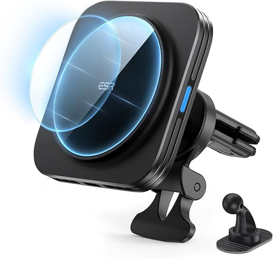 ESR for 15W MagSafe Car Mount Charger for iPhone 17-12, Samsung Galaxy S26 | Magnetic Wireless Car Charger, for MagSafe Car Charging, Air Vent Dashboard Phone Holder Mount, Fast Charging by Unknown