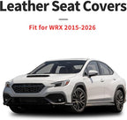 for Subaru WRX 2015-2025 2026 Car Seat Covers, Front Pair, Redline | Luxury Full Coverage Leather Seat Protectors, Waterproof Breathable, Non-Slip, Easy to Install, Airbag Compatible, All-Season - Image 4