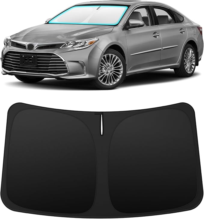 INSAUTO Custom Fit Windshield Sun Shade for Toyota Avalon 2013-2018 | Foldable Front Window Sunshade Car Accessories, UV & Heat Reflector, Keeps Interior Cool, Includes Storage Bag by INSAUTO