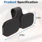 BFXM Sunglass Holder for Car, Double Clip Magnetic Leather | Sunglasses Holder Eyeglass Hanger Clip for Car Visor, Cars Sun Visor Ticket Card Clip - Image 3