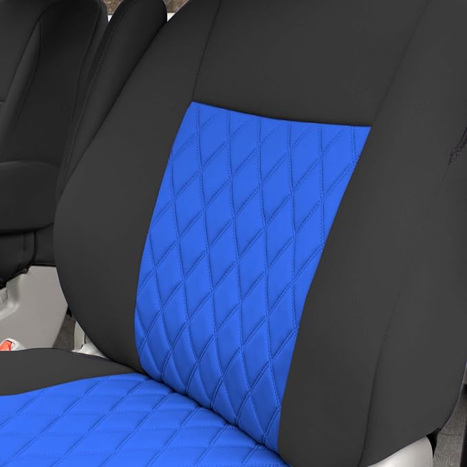 FH Group Custom Fit Car Seat Covers Specifically Made for 2011-2020 Toyota Sienna 7-8 Seater with Ultraflex Neoprene Water Resistant Automotive Seat Covers - Front Set Blue - Image 9
