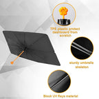 CHILL·TEK Pink Eyelash Car Windshield Umbrella, Hello Gorgeous Sun Shade Umbrellas for Car Front Window, Block UV Rays Foldable Windshield Umbrella Sun Visor Protector-Keep Car Cool for Most Vehicles - Image 4