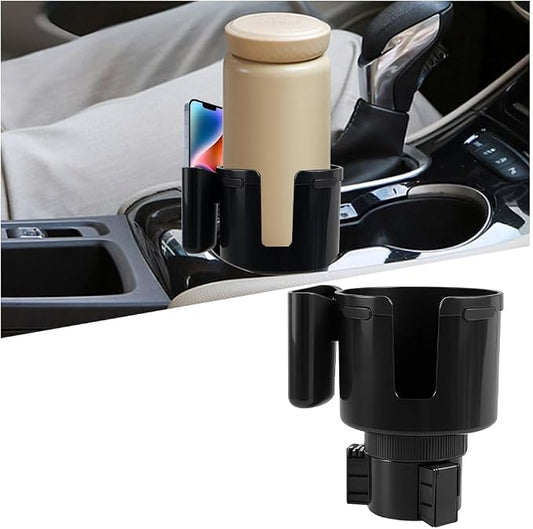 2 in 1 Car Cup Holder Expander with Phone Holder, 2.6"-3.93" Vehicle Cupholder Extender Adapter with Expandable Base, Auto Interior Water Bottle Accessories, Universal fit by Unknown