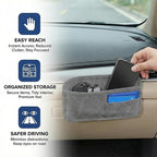 Car Seat Side Pocket Organizer, Suede Leather Vehicle Console Side Cell Phone Holder Storage Bag, Multifunctional Automotive Interior Seat Gap Filler Pocket Pouch, Universal Fit (Gray) - Image 5