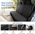 Car Seat Cover, Elastic Waterproof Dustproof Vehicle Back Seat Protector, Scratch Proof Automotive Interior Rear Bench Cover Accessories, Universal Fit (Black) - Image 3