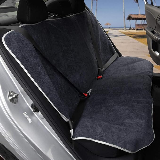 BDK UltraFit Towel Cloth Seat Covers for Cars Rear Bench Car Seat Cover Towel - Universal Fit Washable & Waterproof Seats Protectors for After Gym Workout, Hiking, Running, Beach Sports, and More - Image 3