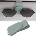 BFXM Car Sunglass Holder, Magnetic Leather Sunglass Holder | Eyeglass Hanger Clip for Car Sun Visor, Car Sun Visor Ticket and Card Clip by BFXM
