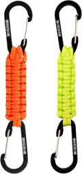 BRAVESHINE Paracord Keychain Carabiner Clip | D Ring Hanger Lanyard Hook | 7.3inch Long | for Stroller, Water Bottle, Key, Backpacks, Men, Women, Luggage, Car Seat Headrest, Fence, Bag Charms by BRAVESHINE