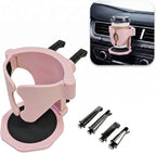 Car Cup Holder, Stable Cup Holder Expander for Car Air Vents, Car Ashtray Holder, Suitable for Sedans SUVs Trucks with Horizontal Blade Vents (Pink) by Unknown