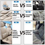 Car Seat Covers Full Set Custom Fit For Toyota Corolla 2001-2026, Beige | Lumbar Support, Premium Faux Leather, Breathable, Anti-Slip, Airbag Compatible, Waterproof, Car Seat Protectors, 2 Row-5Seat - Image 4