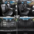 Car Seat Covers Full Set Custom Fit For Lexus GX460 2008-2023, Black&White | Lumbar Support, Premium Faux Leather, Breathable, Anti-Slip, Airbag Compatible, Waterproof, Car Seat Protectors, 2 Row-5Seat - Image 6
