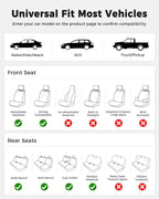 Huidasource Purple Back Seat Cover Luxury Nappa Leather, Rear Seat Cover with Velcro Adjustable, Ventilation Holes, Child Seats, Seat Covers Waterproof Universal Fit for Most Cars SUV Trucks, Purple - Image 7